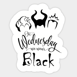 Wednesday Black Sticker